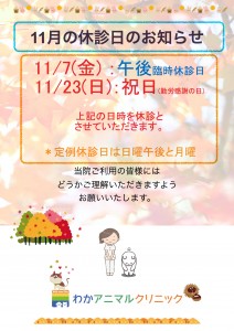 2025_11臨時休診日のお知らせ
